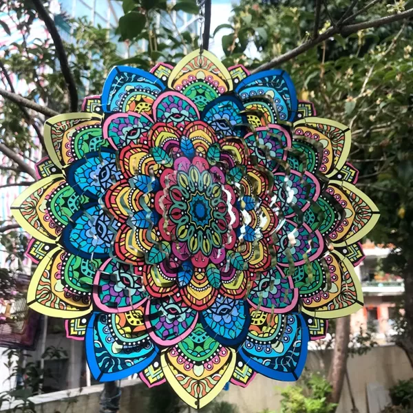 Mandala de viento giratorio